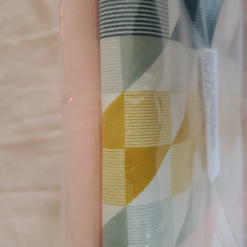Fabric- 2 Yds total, solid + print - cotton spandex - Picture 3 of 5